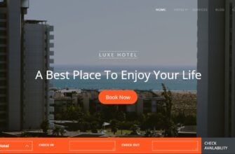 Постер Яркий HTML5 шаблон для сайта отеля – Luxe. 