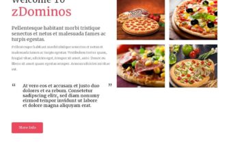 Постер Шаблон сайта для открытия ресторанного бизнеса – zDominos 