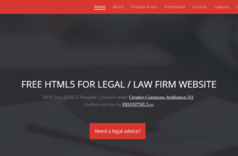 Постер Бесплатный шаблон bootstrap и HTML5 для сайта юридической фирмы – Legal. 