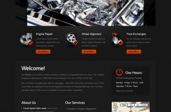 Постер CSS шаблон сайта по ремонту автомобилей 