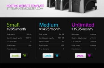 Постер CSS шаблон сайта для хостинг провайдера 